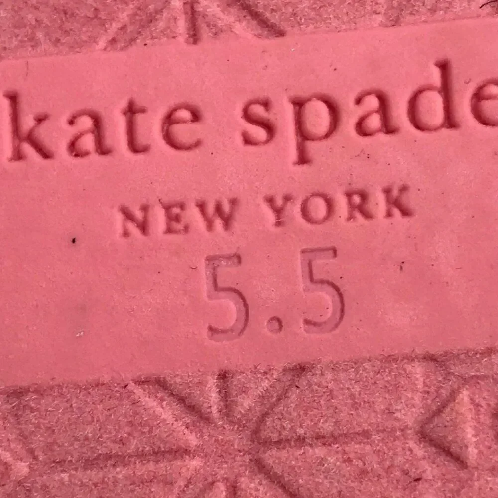 kate spade Breeze Platform Wedge Sandals Pink Size 5.5 GUC - Picture 7 of 9